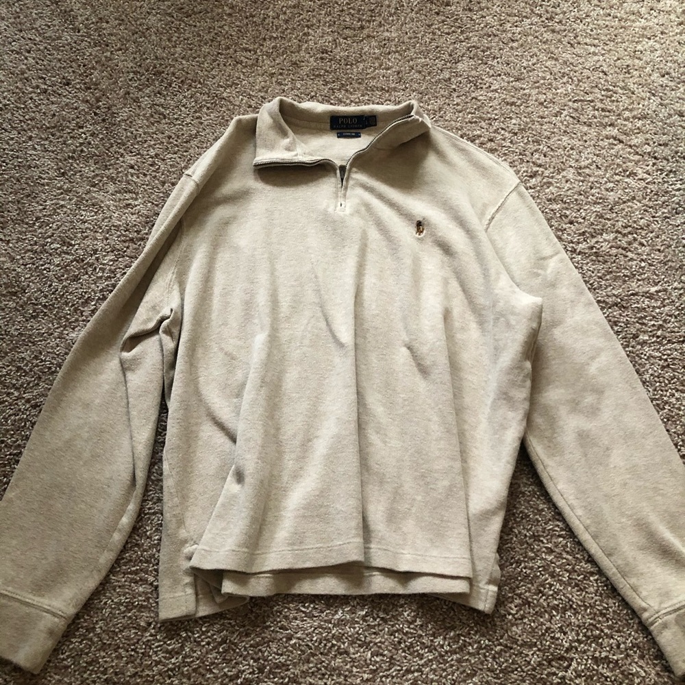 Tan Polo men’s quarter zip